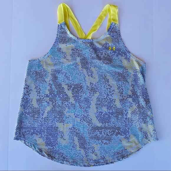 Under Armour | Multi Color Polka Dot Mesh Cross Strap Tank EUC M - Picture 1 of 9